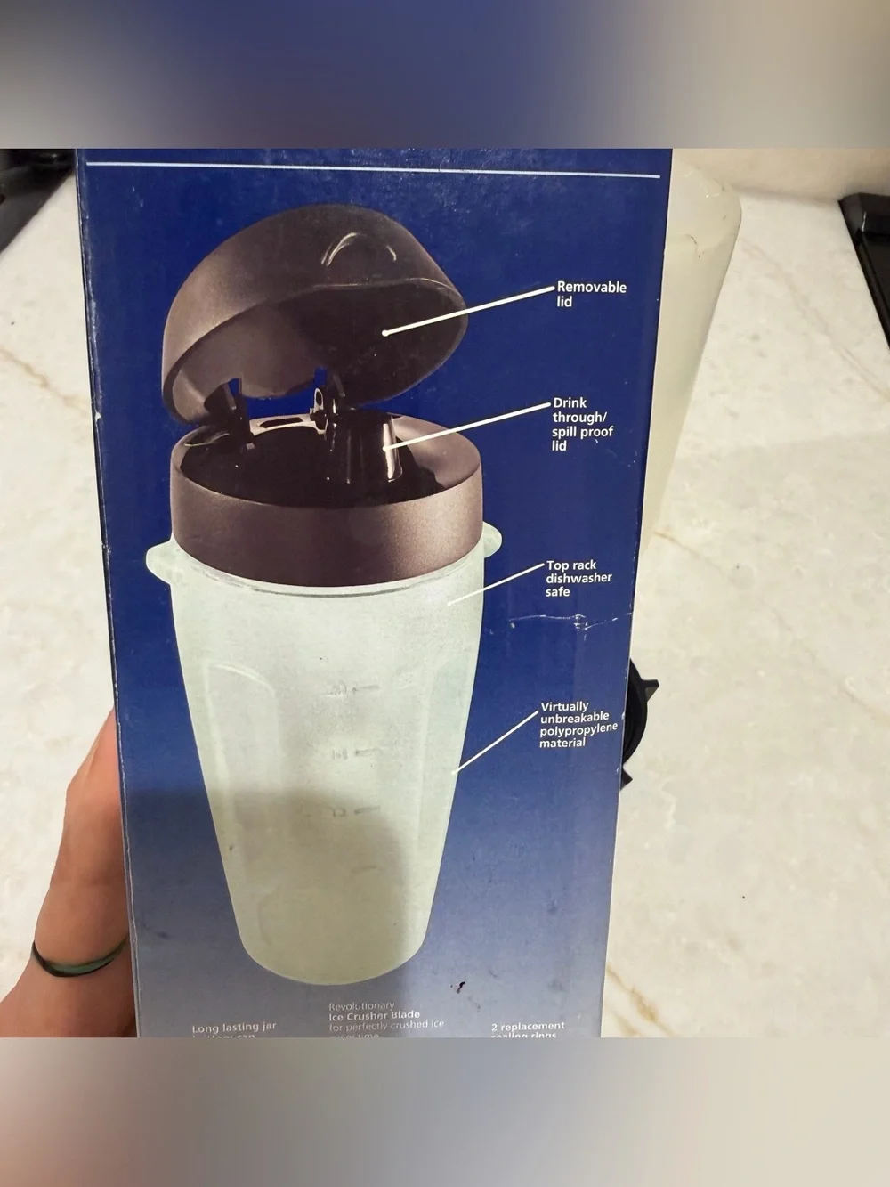 Oster 7-Piece Smoothie Cup Kit Replacement - Black & Translucent